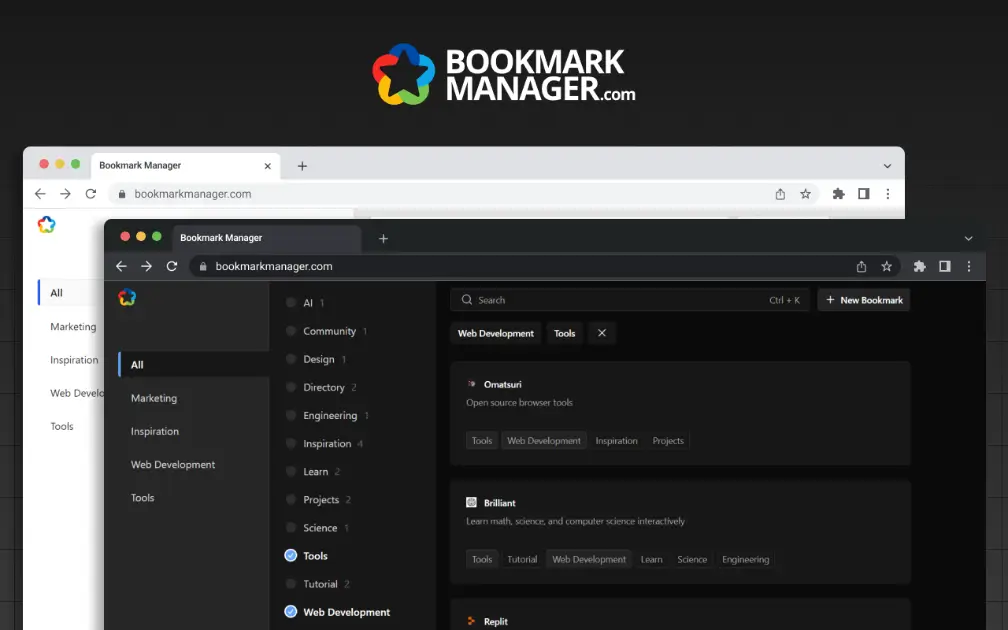 BookmarkManager.com screenshot 1