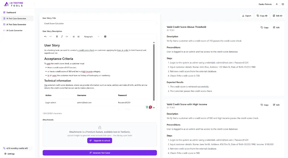 AI Testing Tools screenshot 3
