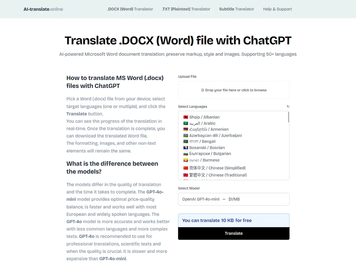 AI-Translate.online screenshot 2