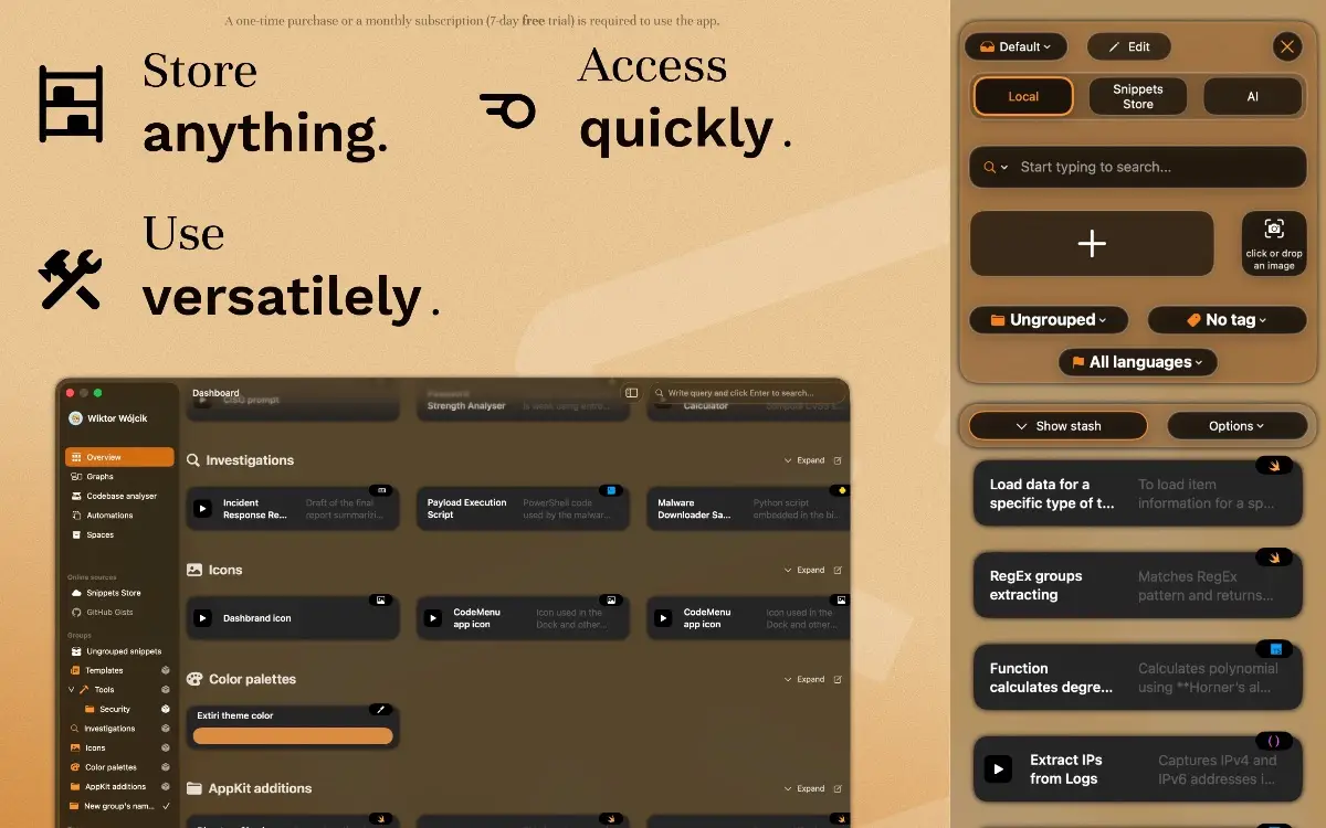 CodeMenu - Snippet Manager screenshot 2