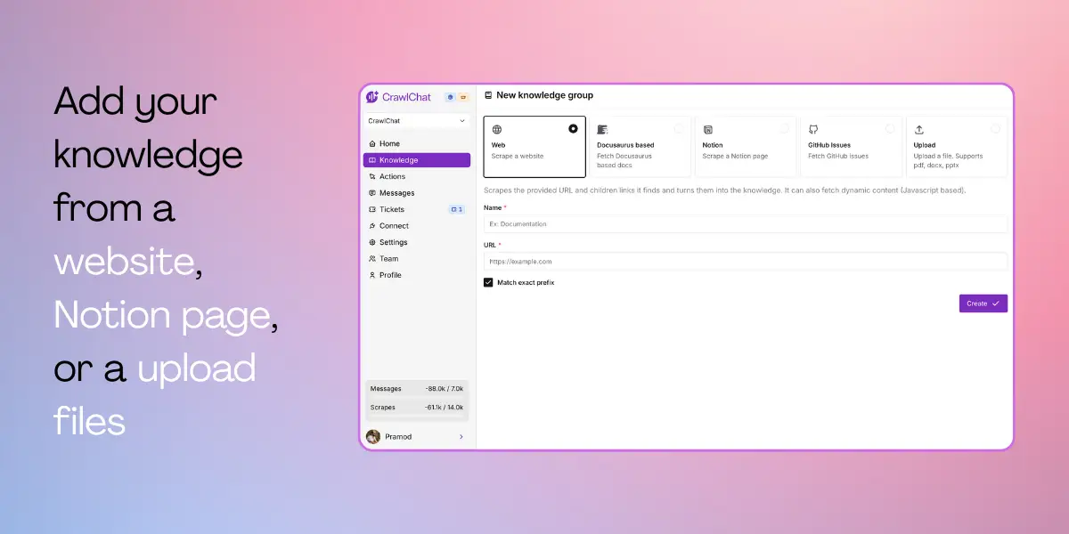CrawlChat screenshot 2