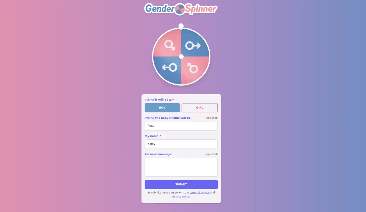 Gender Spinner screenshot 2