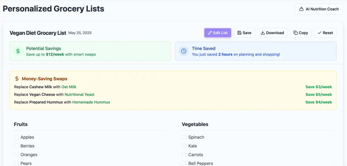 Grocery List AI screenshot 2