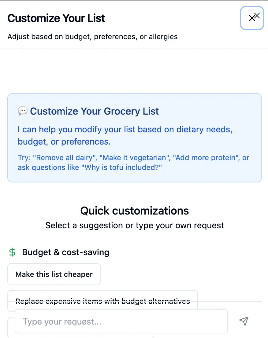 Grocery List AI screenshot 3