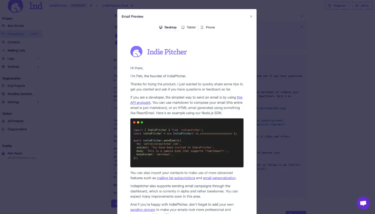 IndiePitcher screenshot 3