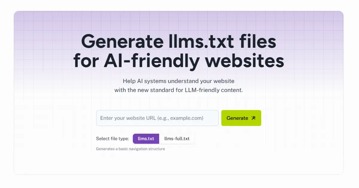 llms-txt.io screenshot 1