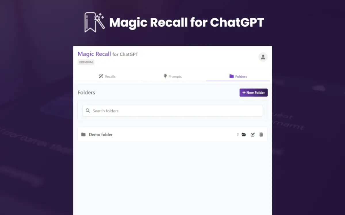 Magic Recall for ChatGPT screenshot 2