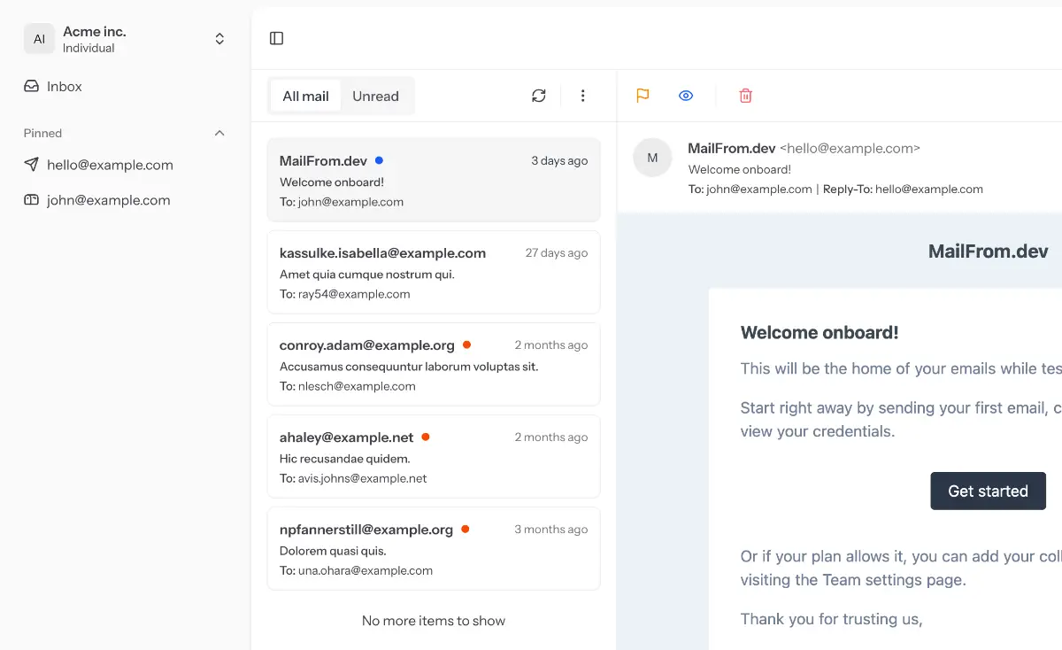 MailFrom.dev screenshot 1
