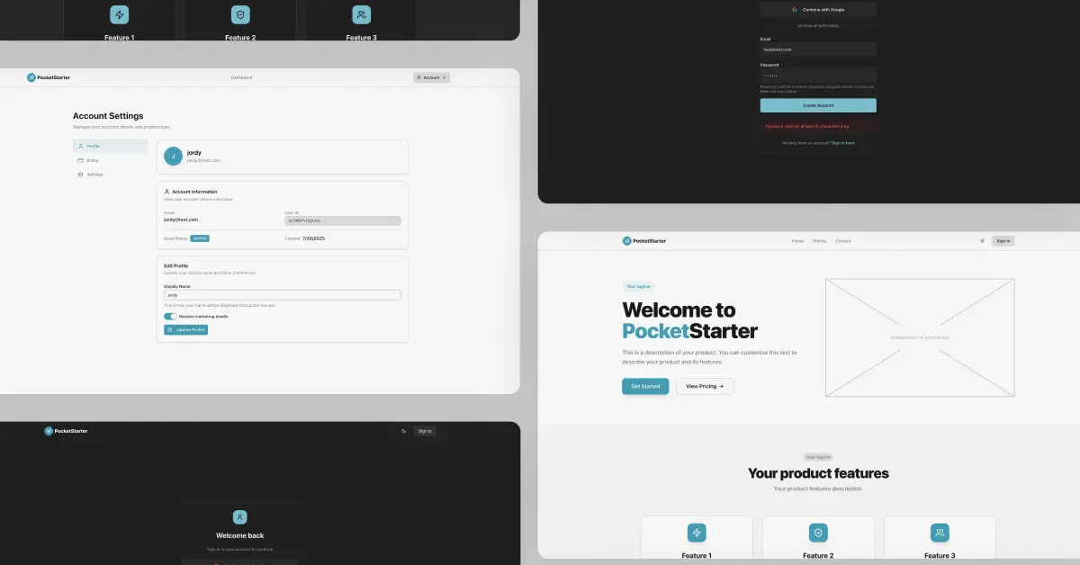 PocketStarter SaaS Template screenshot 2