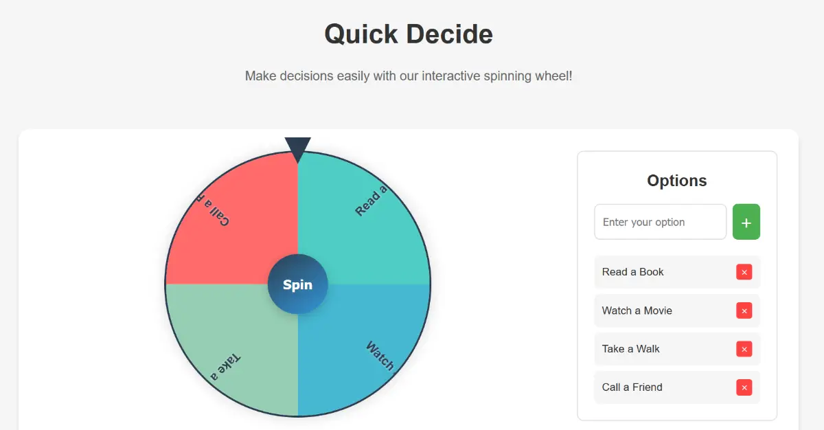 Quick Decide screenshot 1