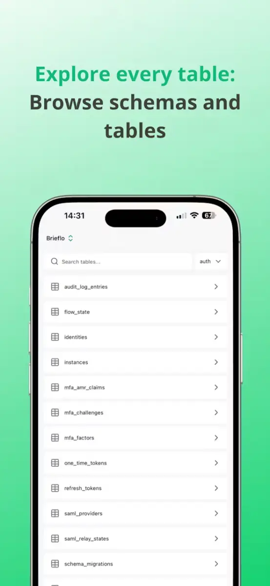 Supadex: Supabase Dashboard screenshot 3