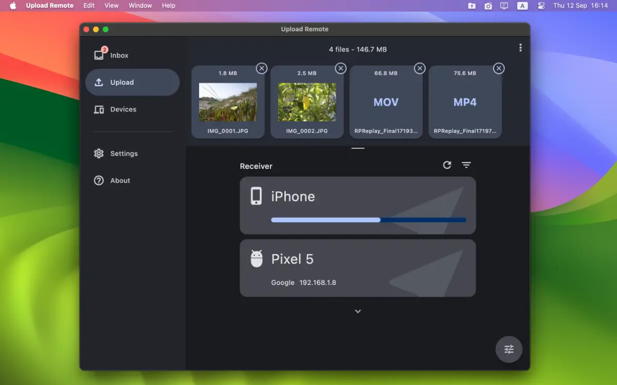 Upload Remote screenshot 3