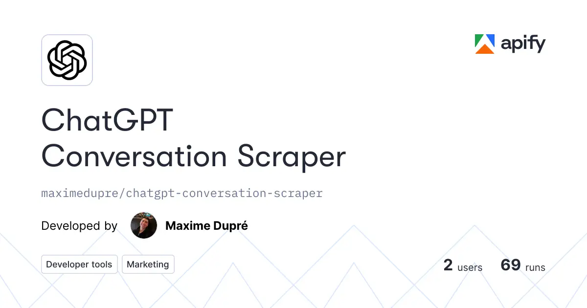 ChatGPT Conversation Scraper product image