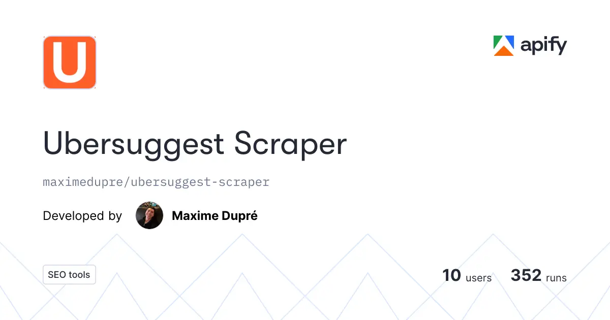 Ubersuggest Scraper product image