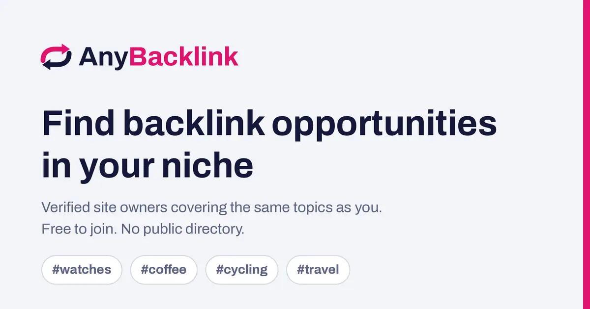 AnyBacklink screenshot 1