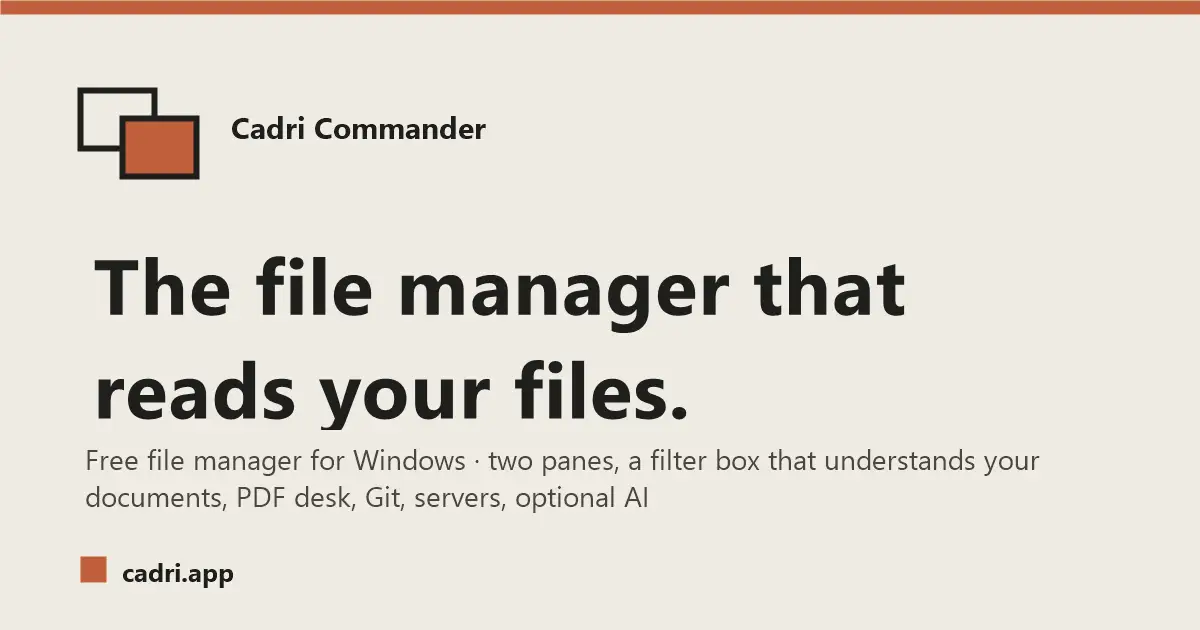 Cadri Commander screenshot 1