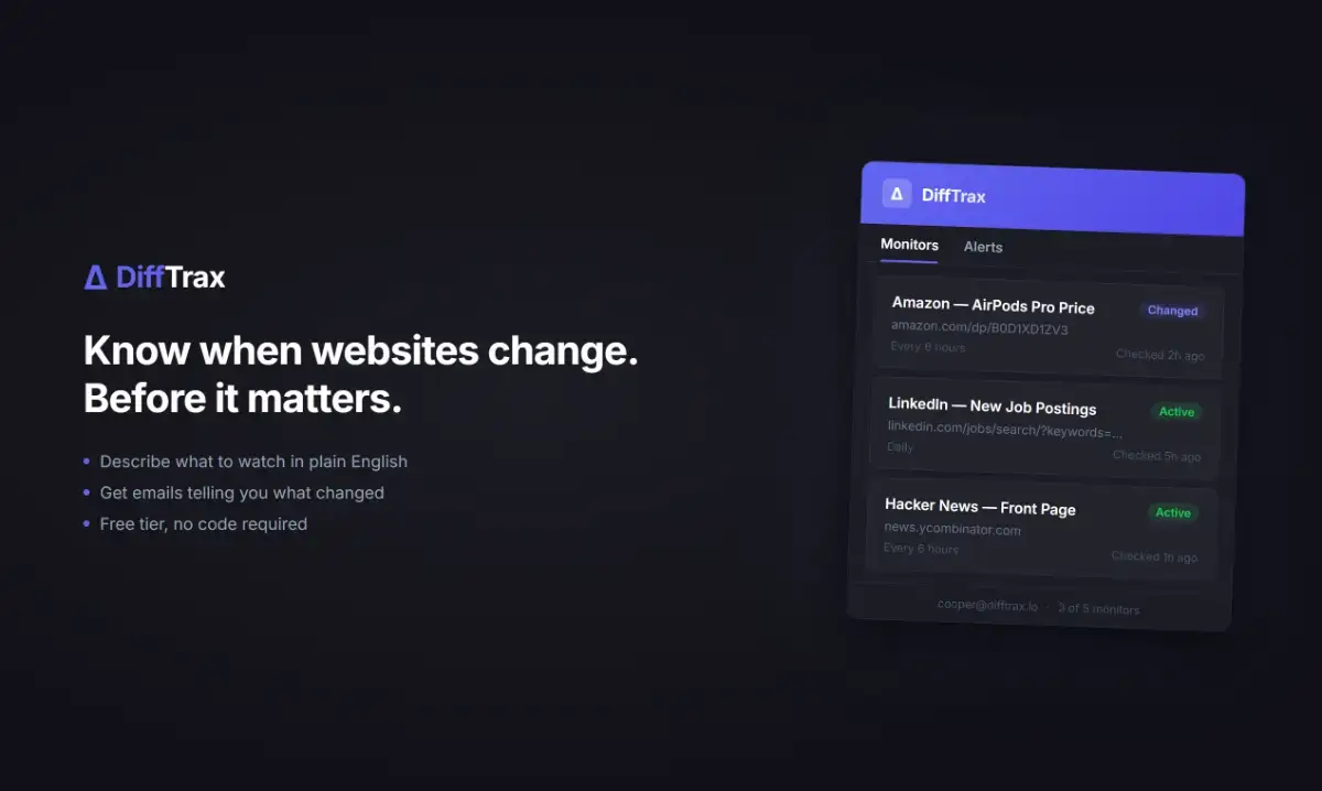 DiffTrax screenshot 1