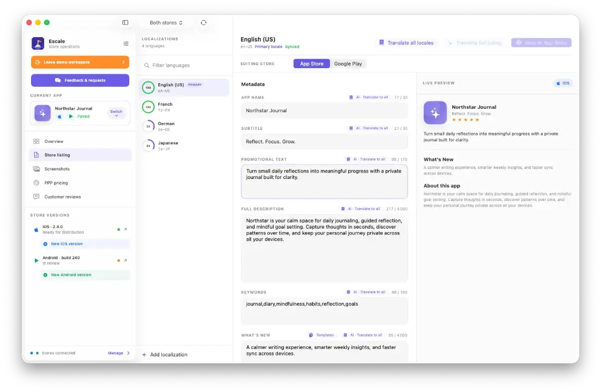 Escale screenshot 2