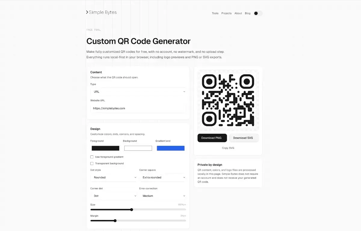 Free and Local QR Code Generator screenshot 2