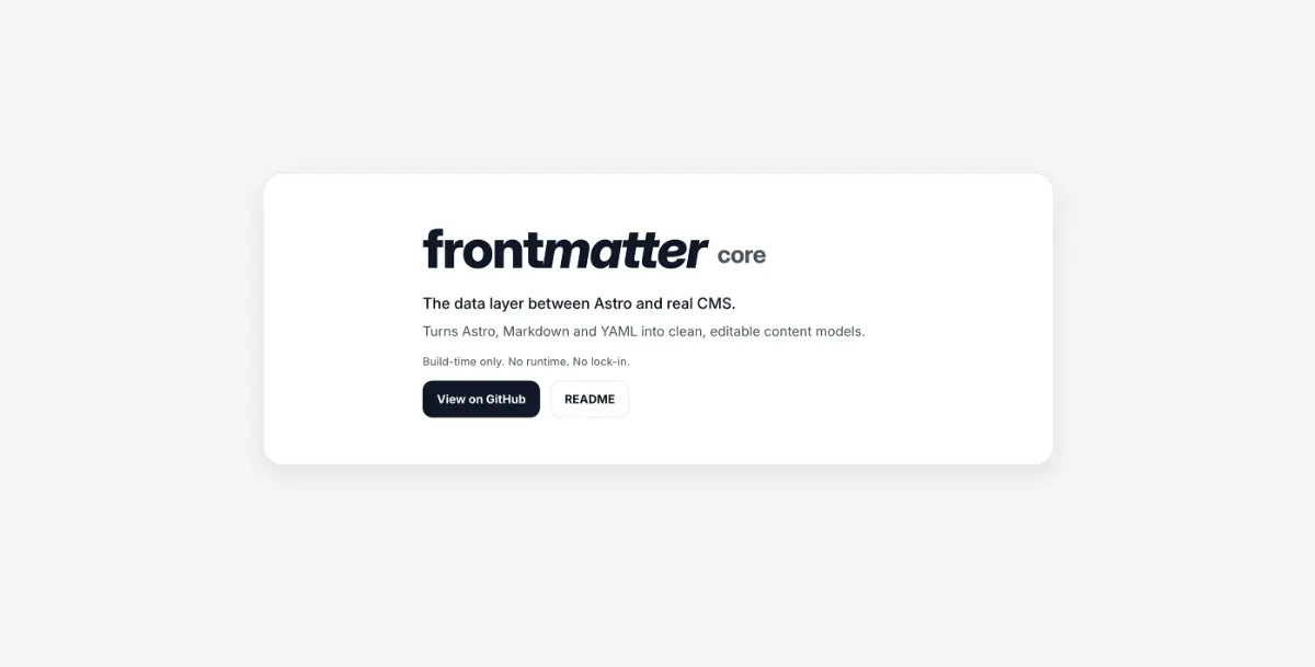 Frontmatter Core screenshot 1