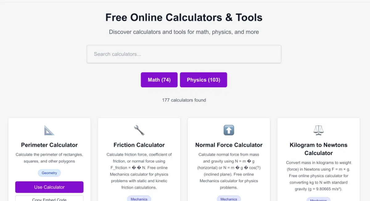 GetCalculation screenshot 2