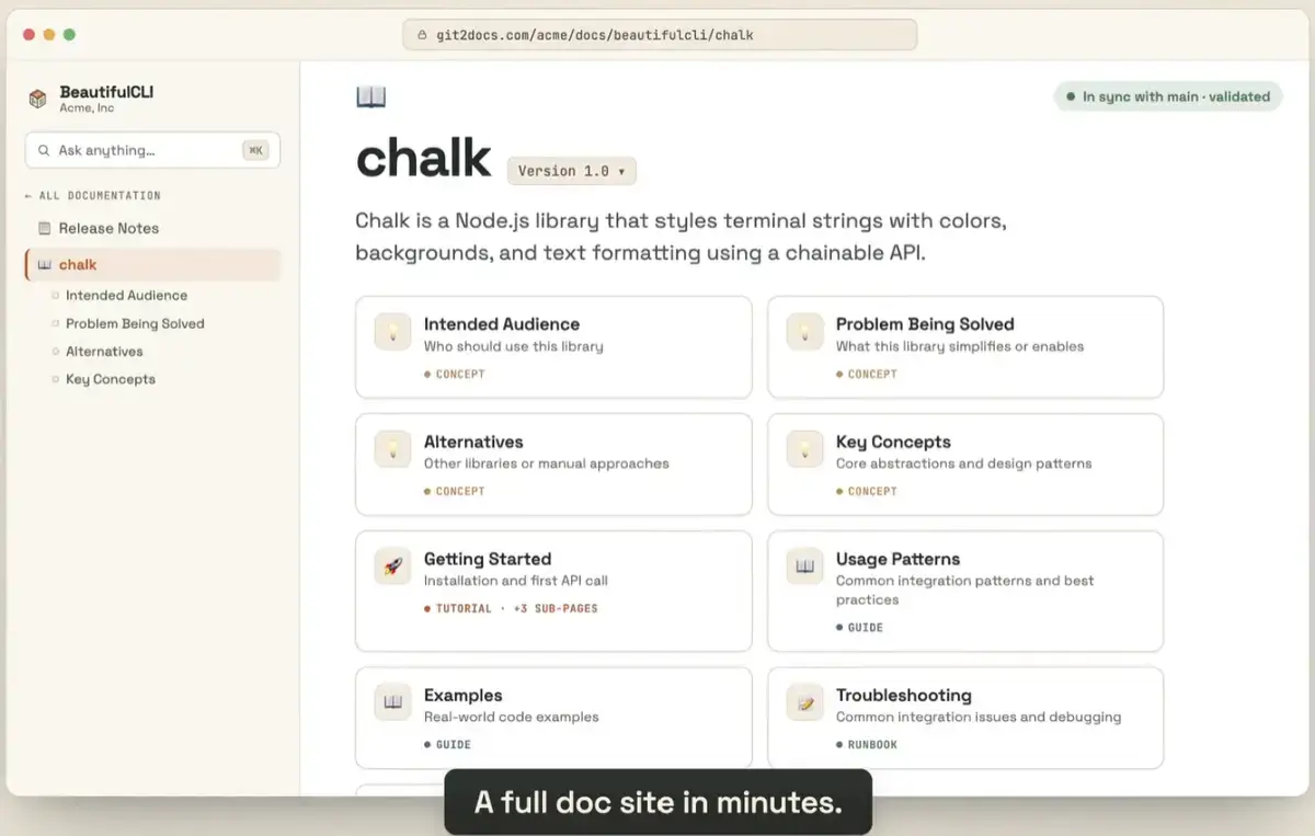 Git2Docs screenshot 3