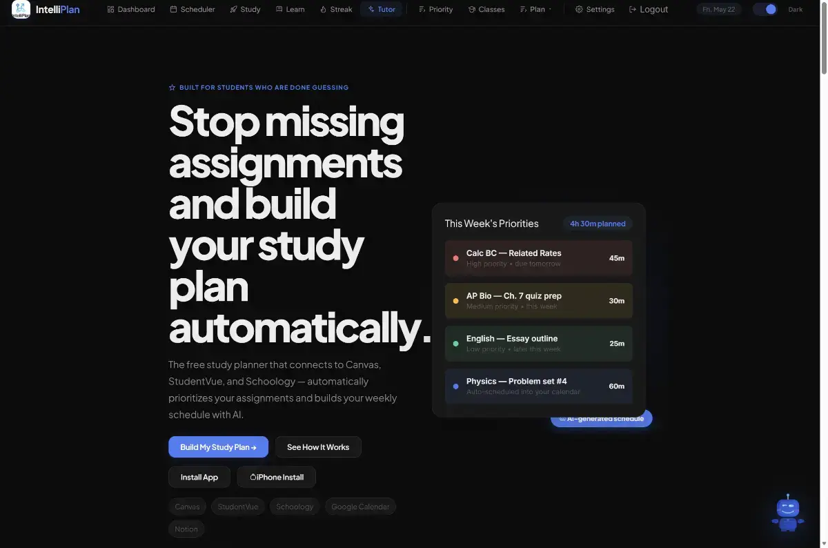 IntelliPlan screenshot 1