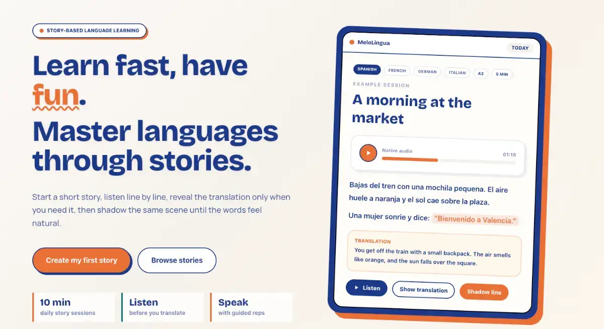 Melolingua screenshot 1