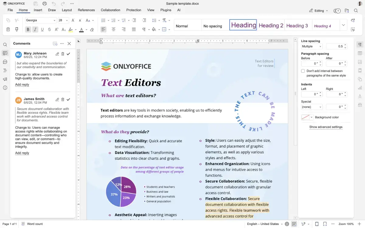 ONLYOFFICE Docs screenshot 1