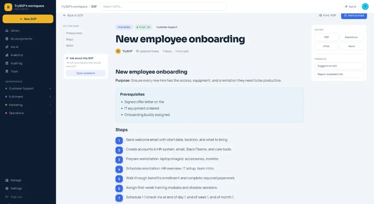 ReccordSOP screenshot 3