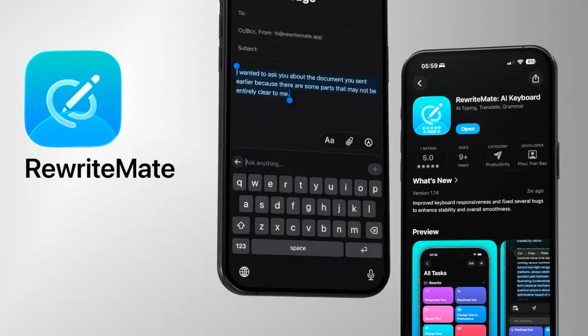 RewriteMate - AI Keyboard screenshot 2