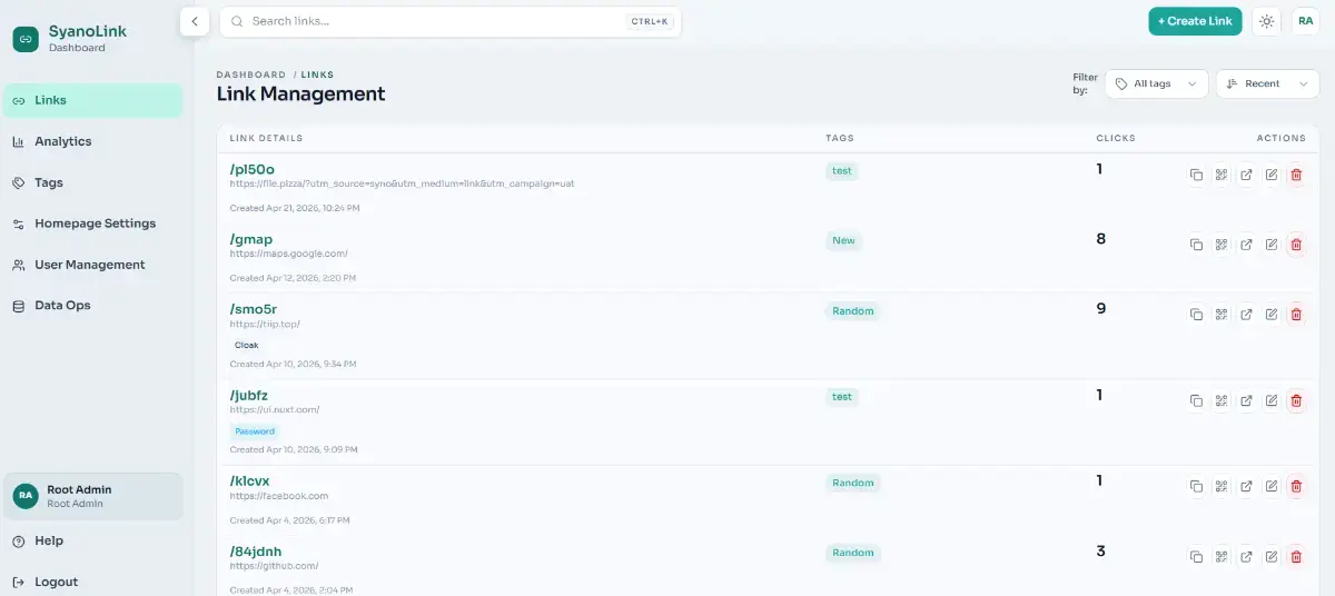 Syano - OSS URL Shortener screenshot 3