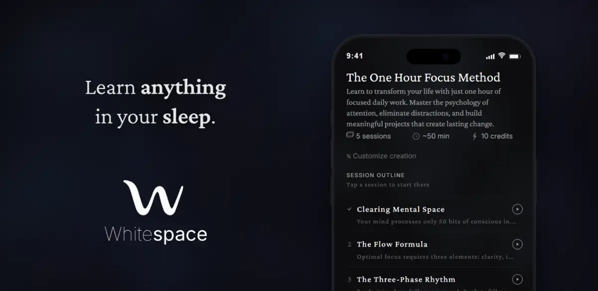 Whitespace: Sleep Learn Focus screenshot 4
