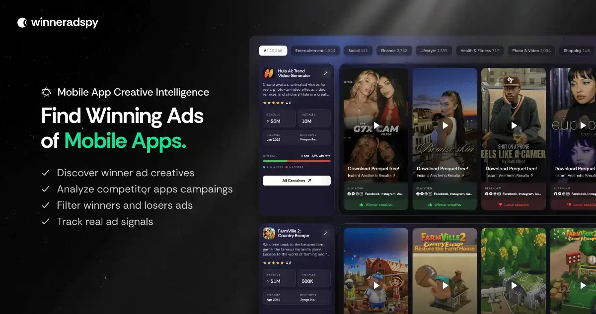 WinnerAdSpy screenshot 1