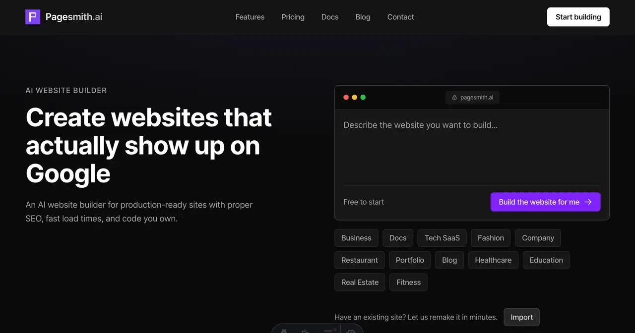 Pagesmith screenshot 1